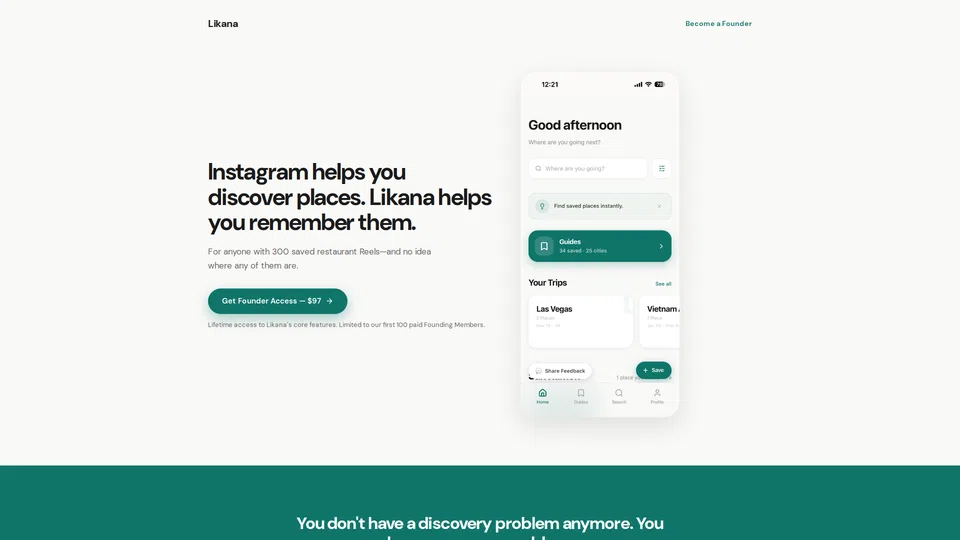 Homepage snapshot at launch
