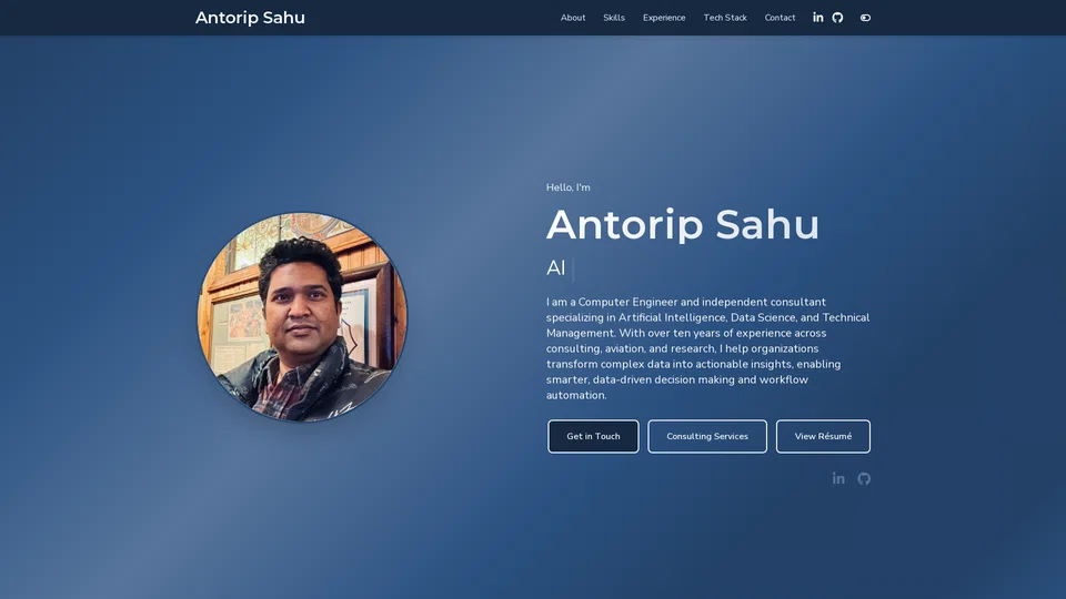 Homepage snapshot at launch
