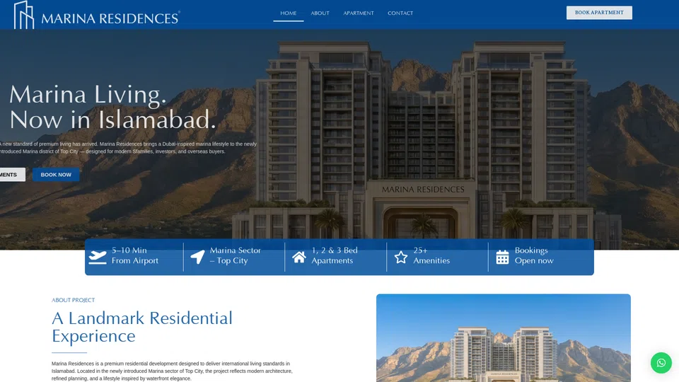 Homepage snapshot at launch