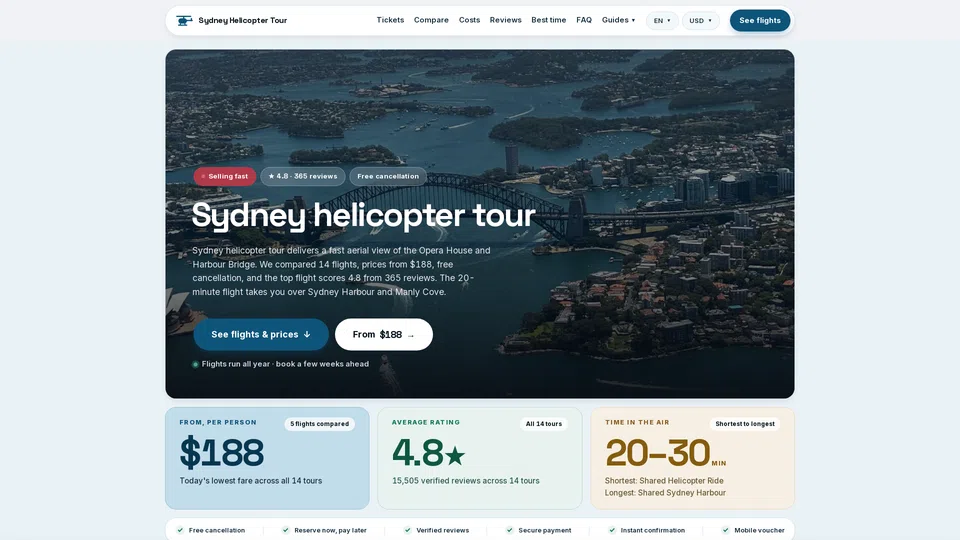 Homepage snapshot at launch