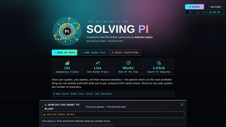 Homepage snapshot at launch