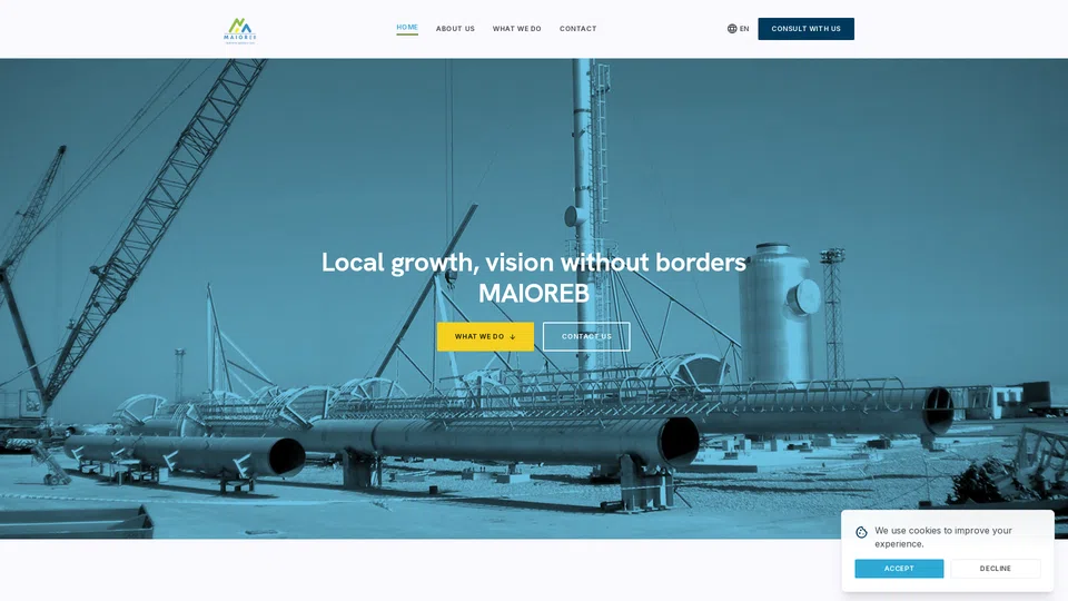 Homepage snapshot at launch