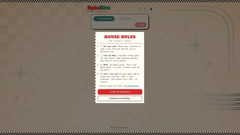 Homepage snapshot at launch
