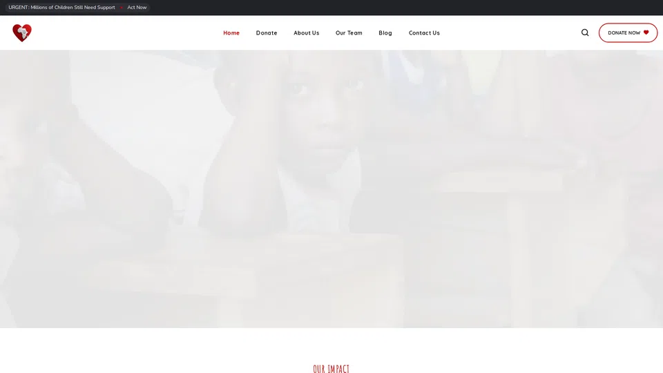 Homepage snapshot at launch