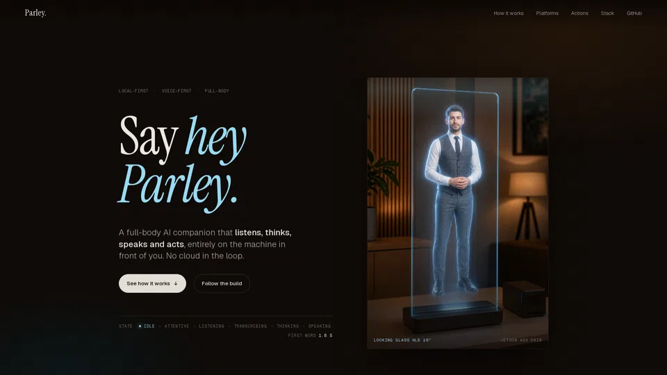 Homepage snapshot at launch