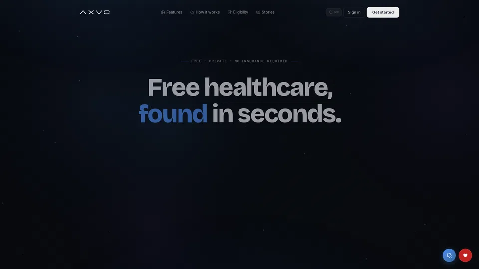 Homepage snapshot at launch