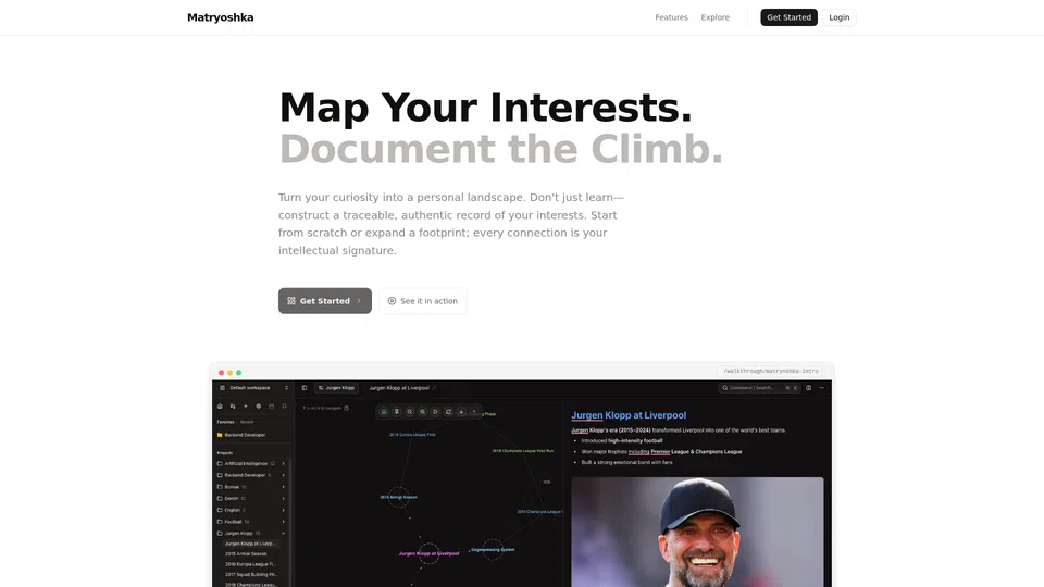 Homepage snapshot at launch