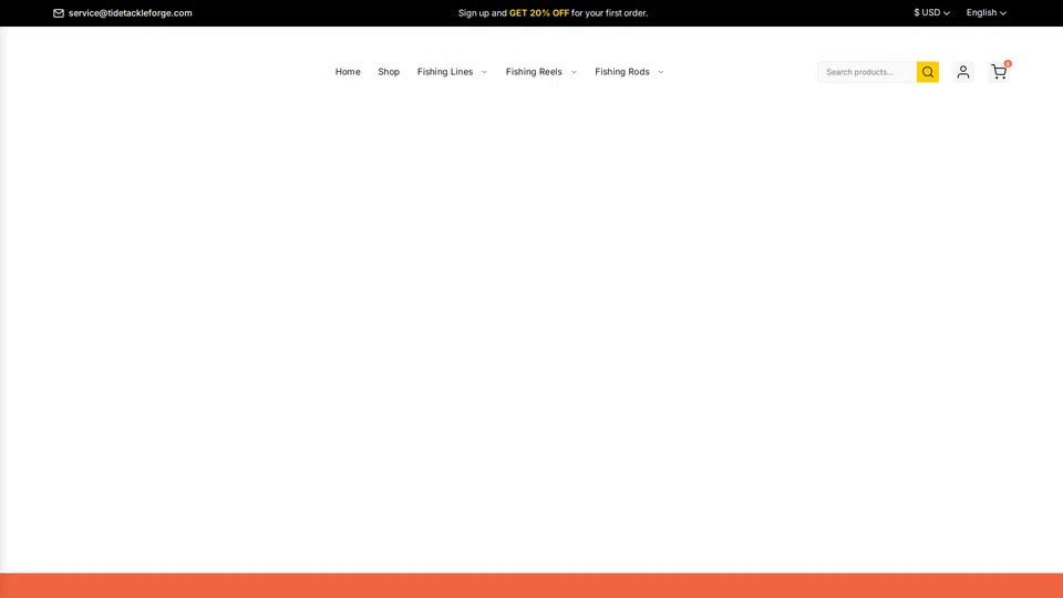 Homepage snapshot at launch