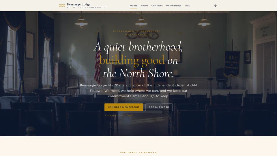 Homepage snapshot at launch