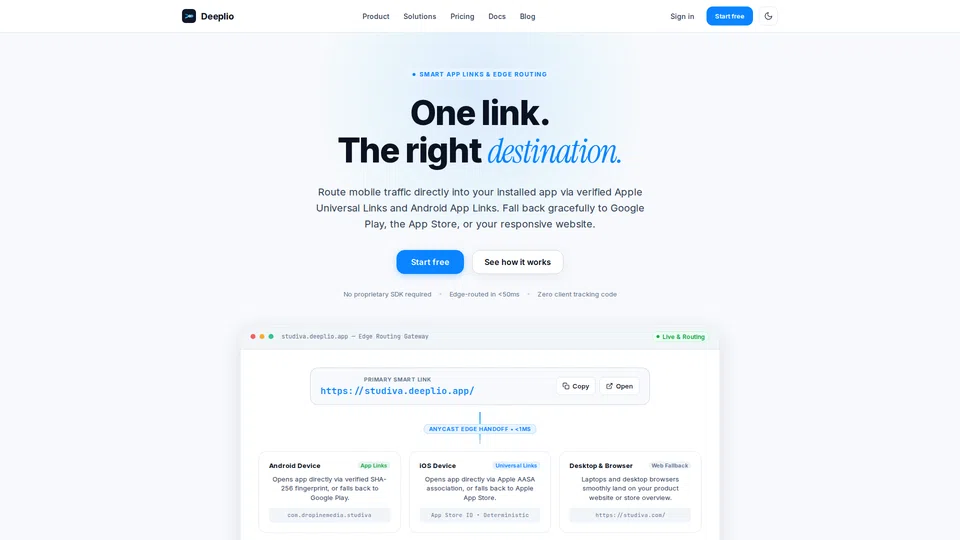 Homepage snapshot at launch