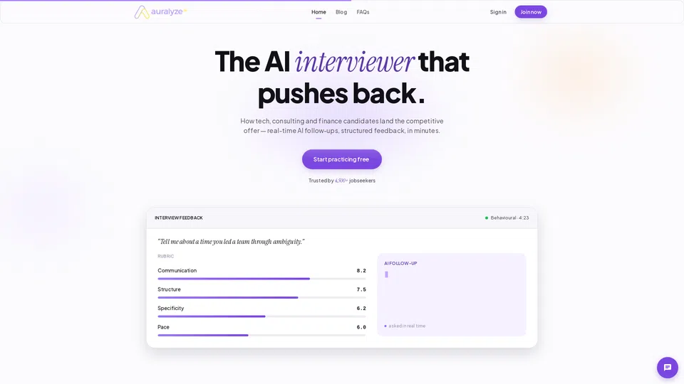 Homepage snapshot at launch