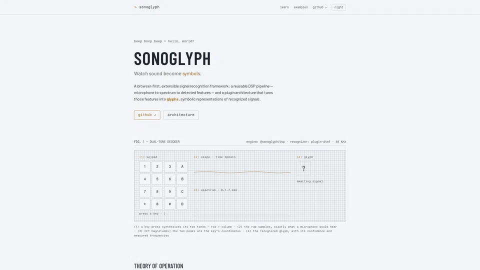 Homepage snapshot at launch