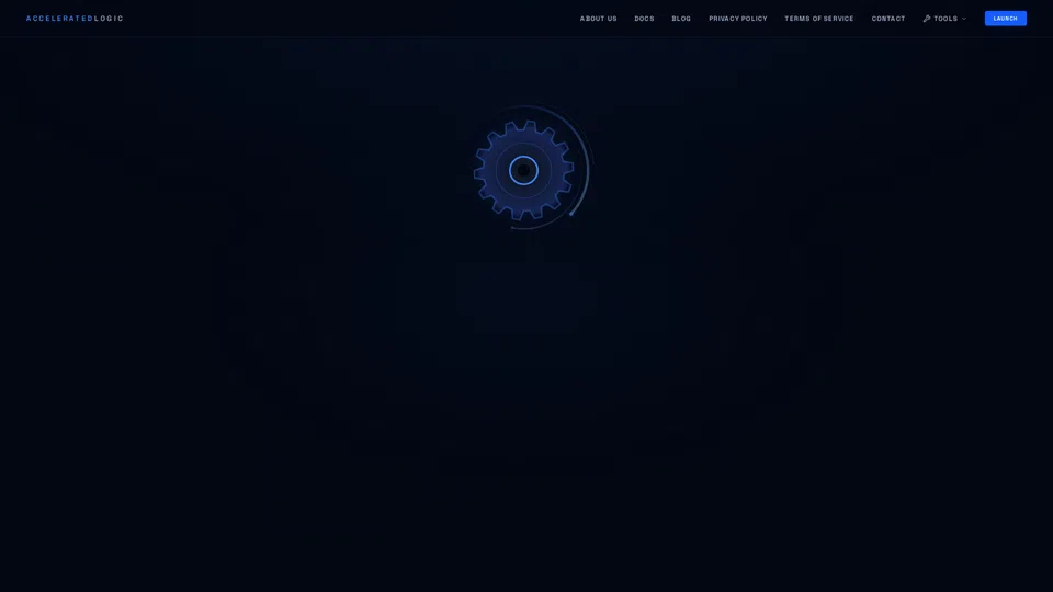 Homepage snapshot at launch