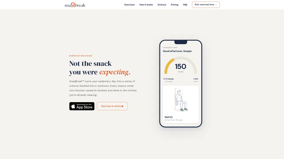 Homepage snapshot at launch