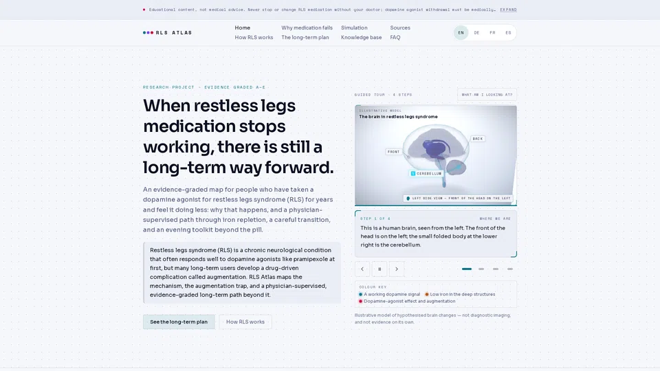 Homepage snapshot at launch