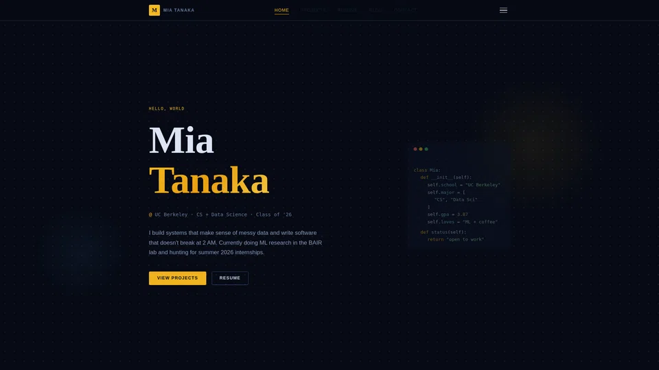 Homepage snapshot at launch
