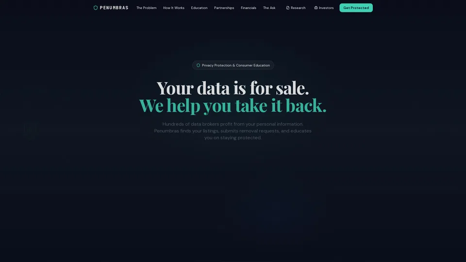 Homepage snapshot at launch