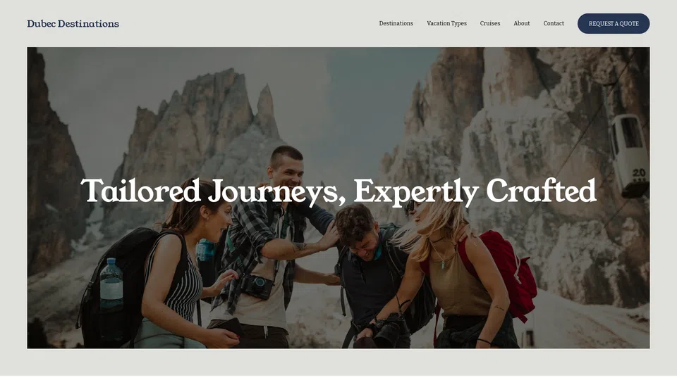 Homepage snapshot at launch