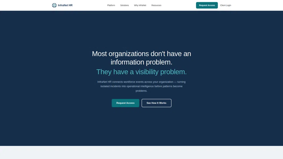 Homepage snapshot at launch