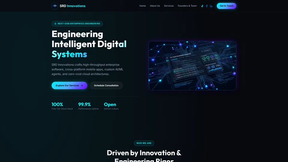 Homepage snapshot at launch