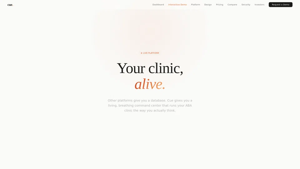 Homepage snapshot at launch