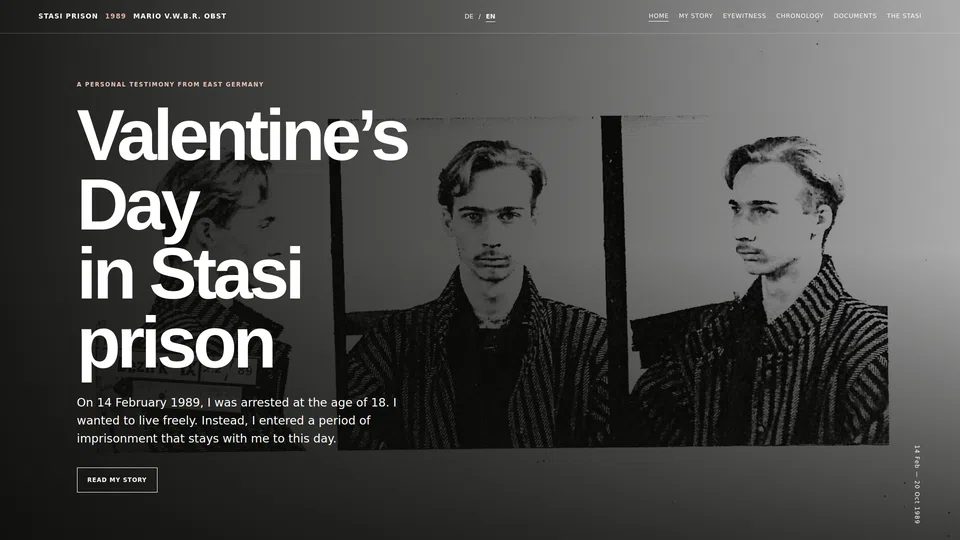 Homepage snapshot at launch