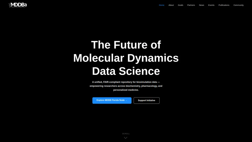 Homepage snapshot at launch