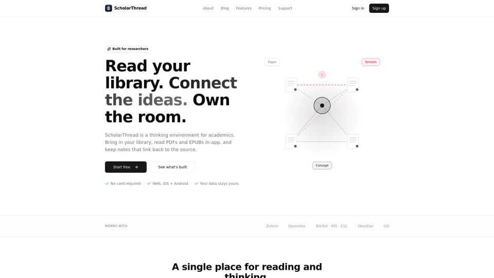 Homepage snapshot at launch