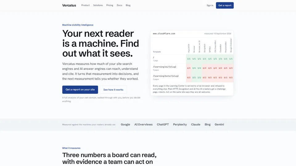 Homepage snapshot at launch