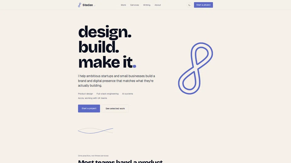 Homepage snapshot at launch