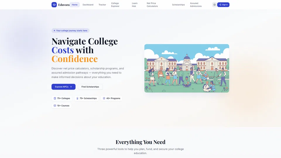 Homepage snapshot at launch