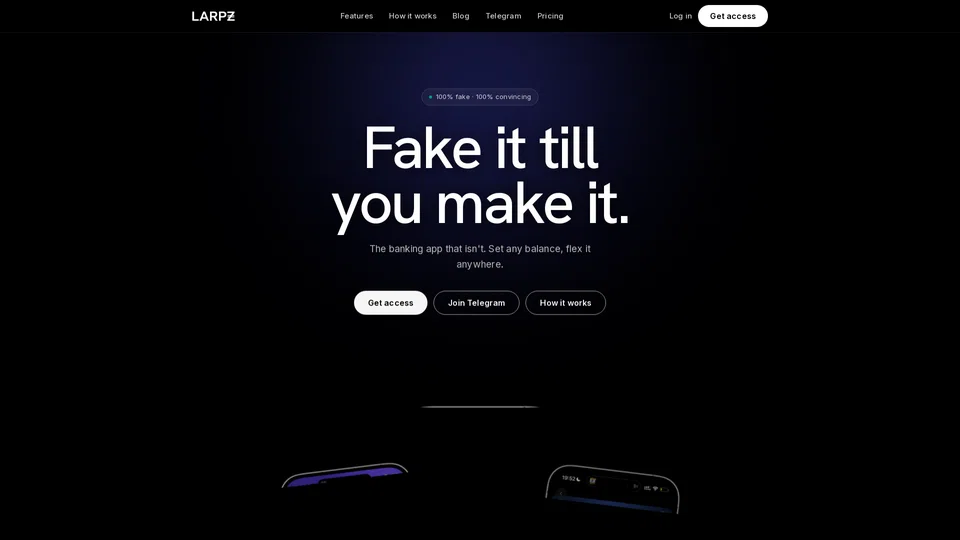 Homepage snapshot at launch