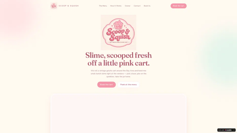 Homepage snapshot at launch