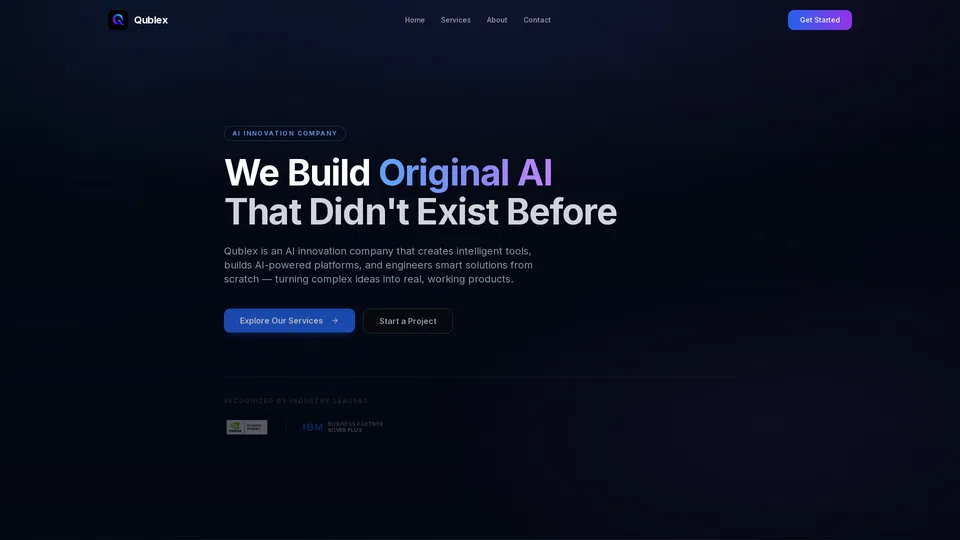 Homepage snapshot at launch