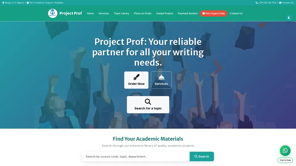 Homepage snapshot at launch