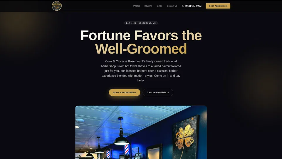 Homepage snapshot at launch