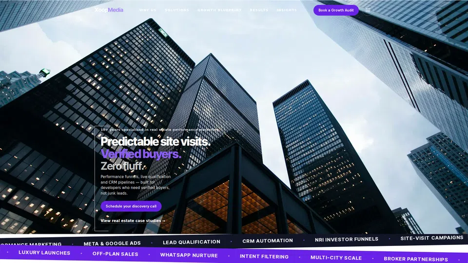 Homepage snapshot at launch