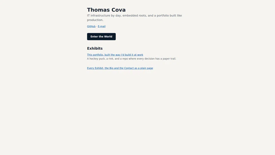 Homepage snapshot at launch