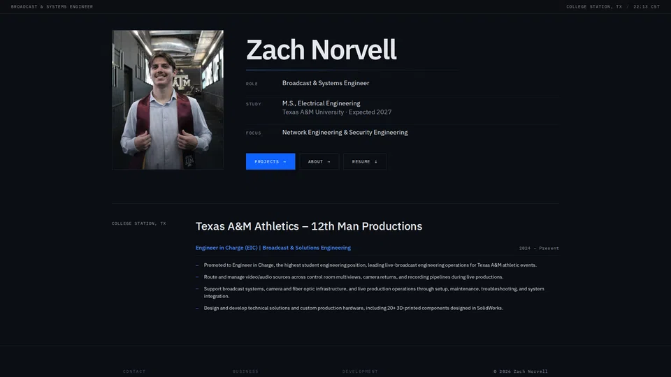 Homepage snapshot at launch