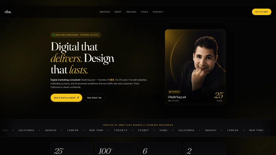 Homepage snapshot at launch