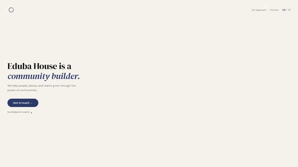 Homepage snapshot at launch