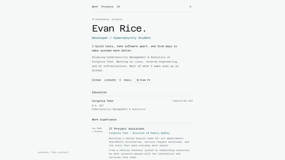 Homepage snapshot at launch