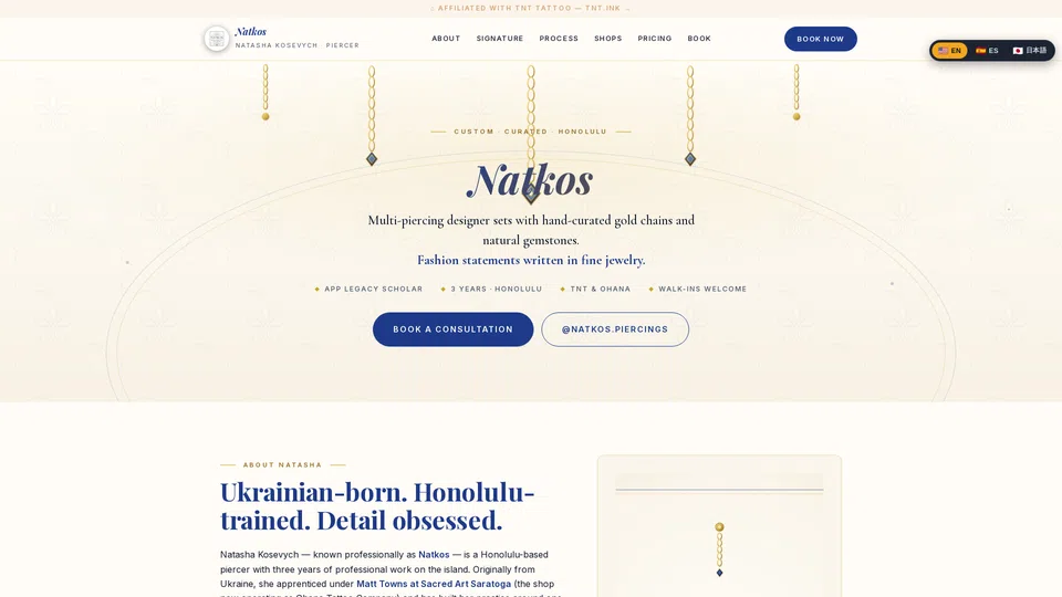 Homepage snapshot at launch