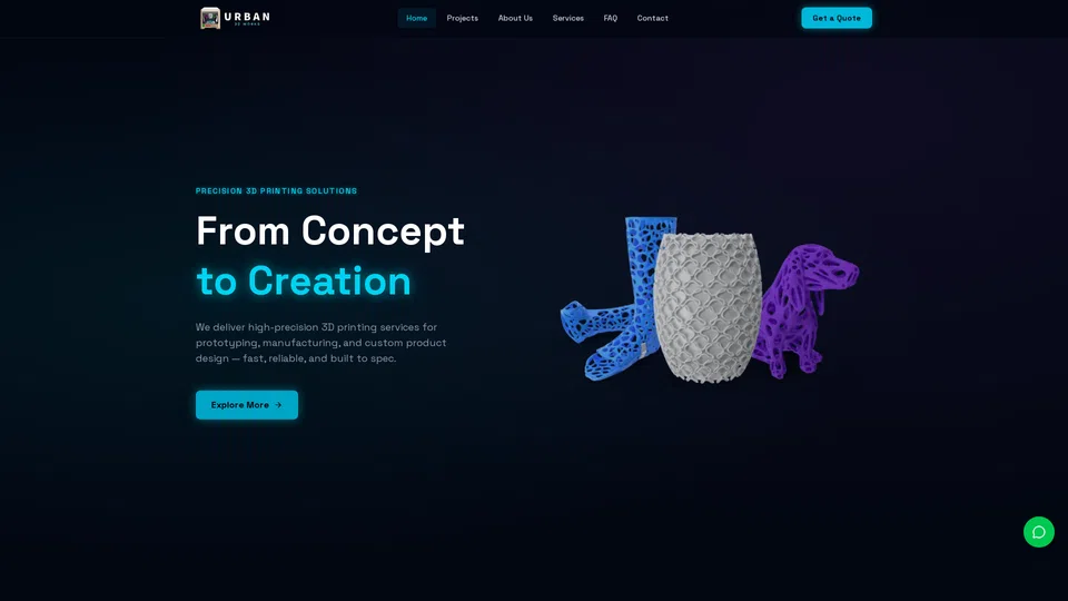 Homepage snapshot at launch