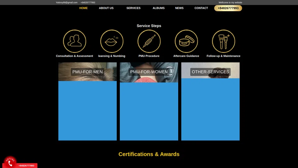 Homepage snapshot at launch