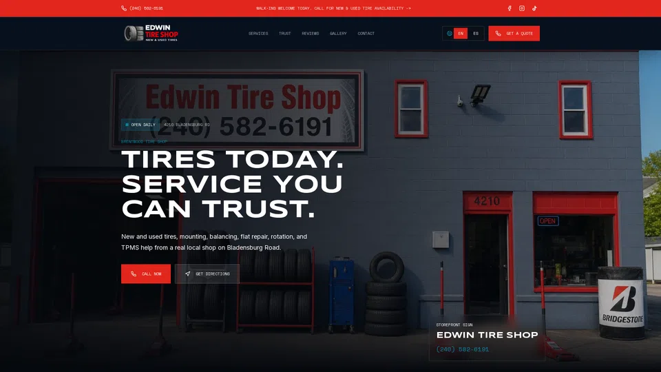 Homepage snapshot at launch