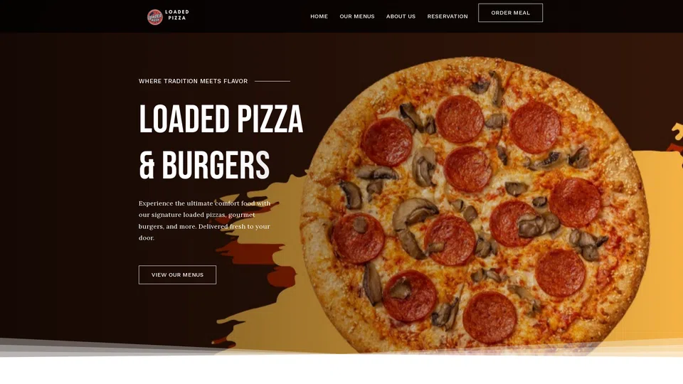 Homepage snapshot at launch