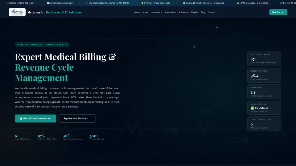 Homepage snapshot at launch