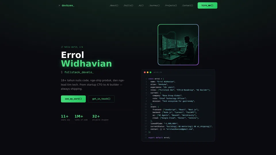 Homepage snapshot at launch