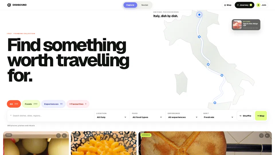 Homepage snapshot at launch